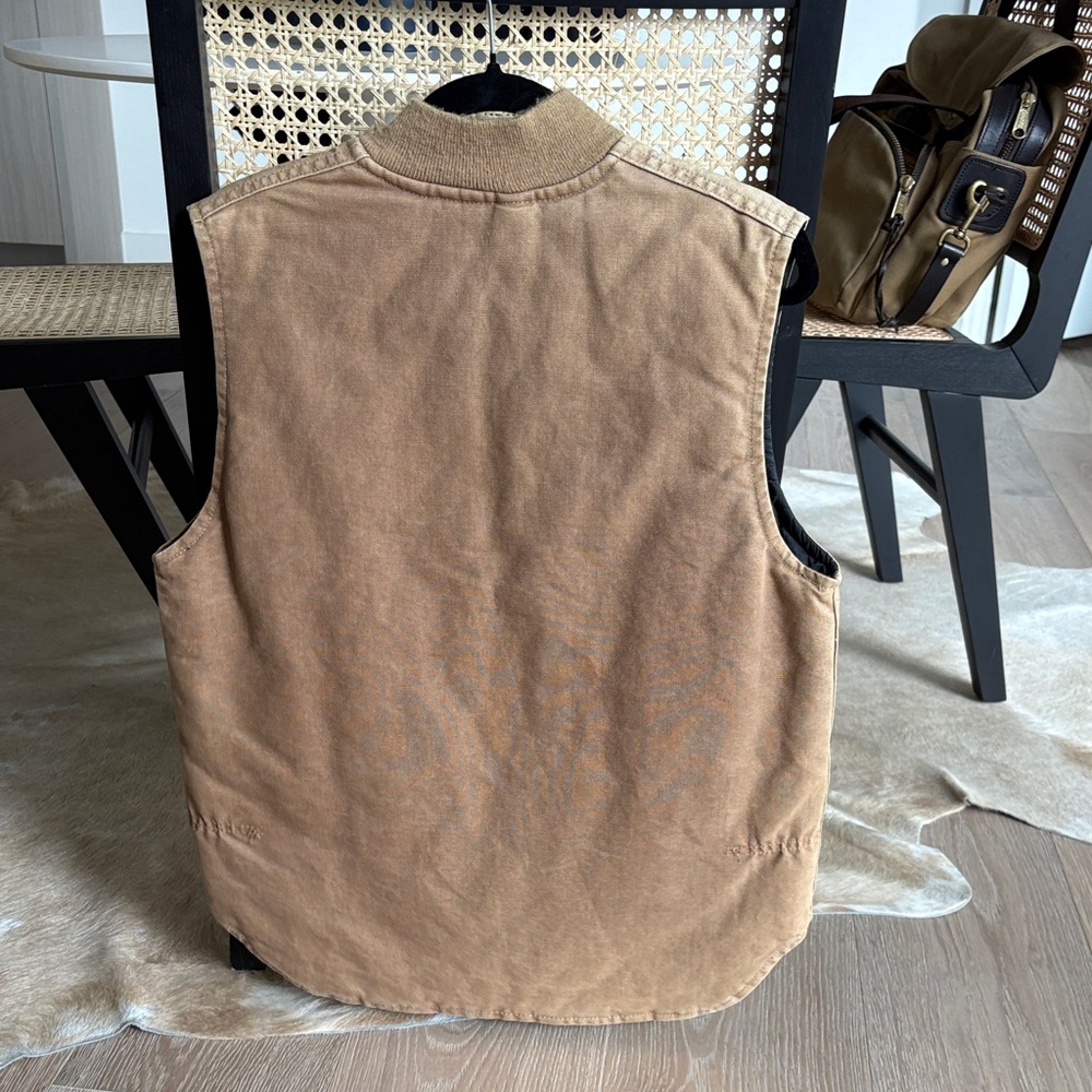 Carhartt Tan Work Vest with Pockets - Picture 2 of 3